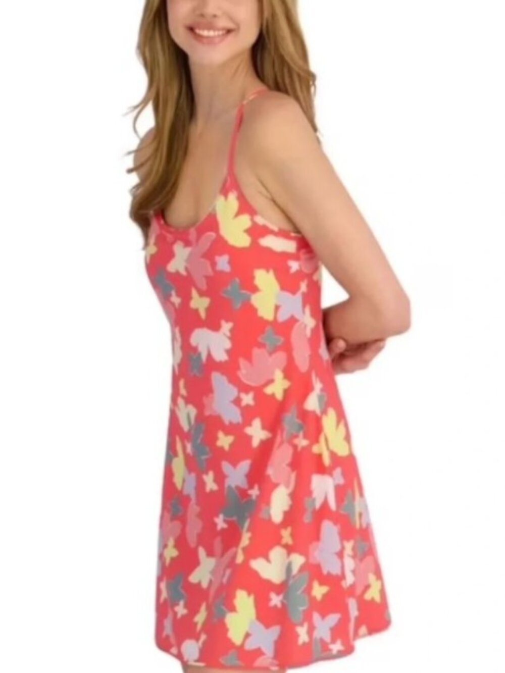 NWT - Outdoor Voices “Slice of Life” Pink Floral Light Athletic Exercise Dress